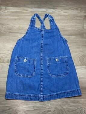 GAP Blue Denim Pinafore Dress
